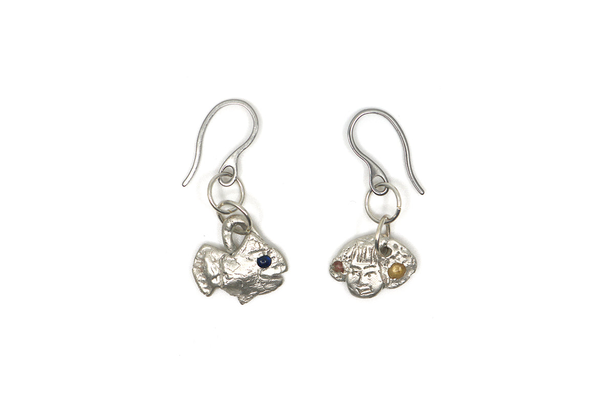 Silver earrings, 2024