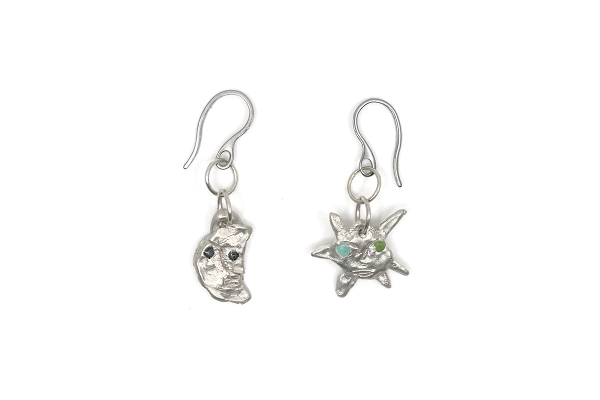 Silver earrings, 2024